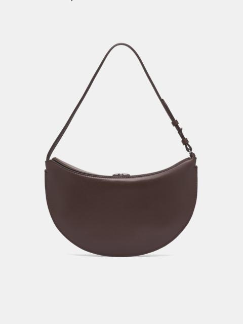 JACQUEMUS Brown Leather Small Ovalo Bag