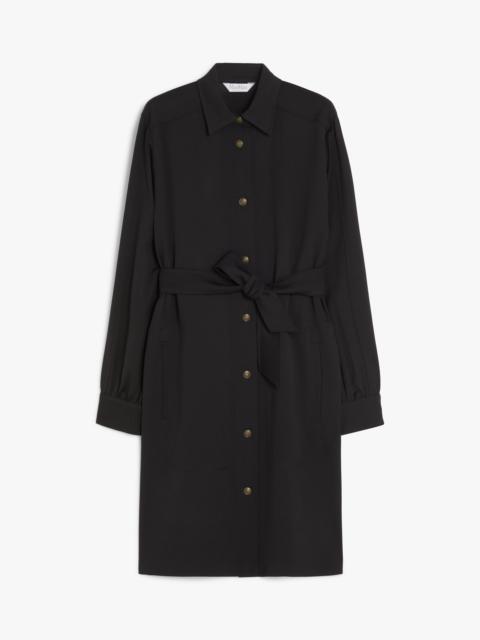 KIM Wool satin shirt dress