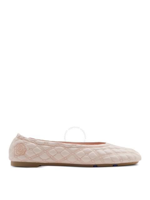 Burberry Sadler Leather Ballerina Shoes