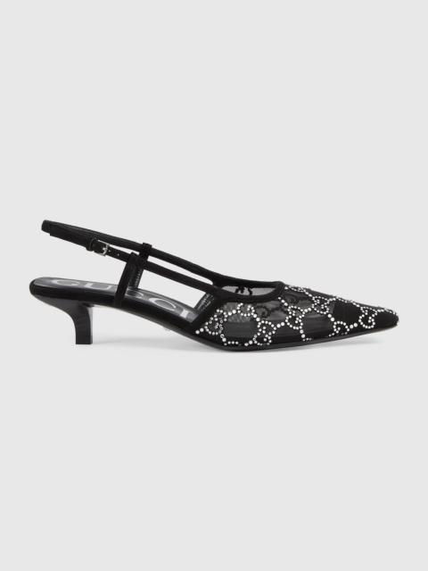 GUCCI Gucci GG Crystal Slingback Pumps