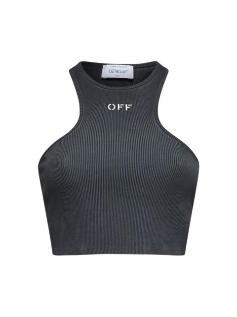 Logo Embroidered Sleeveless Top