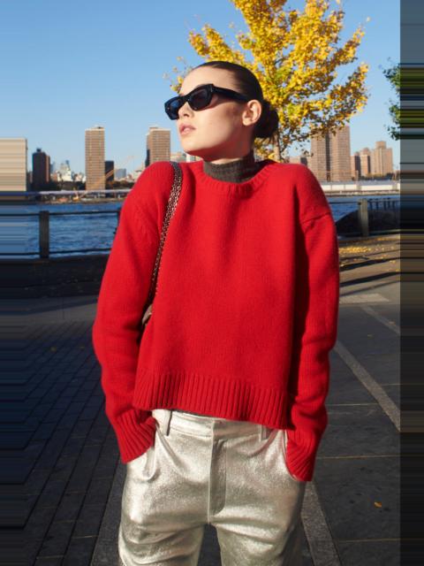 SPRWMN RED HEAVY CASHMERE SWEATER