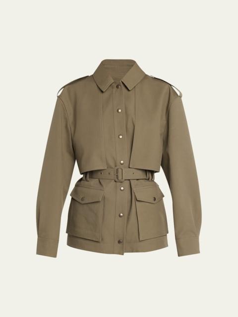 SAINT LAURENT Ls Btn Dwn Belted Jacket