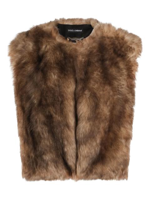 Dolce & Gabbana Dolce & Gabbana Fur-trimmed Gilet