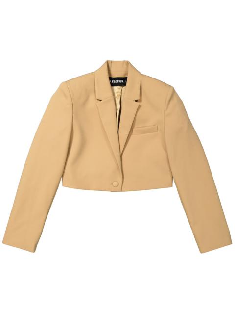 Other Designers Filles A Papa Ladies Camel Crepe Cropped Tailor Jack