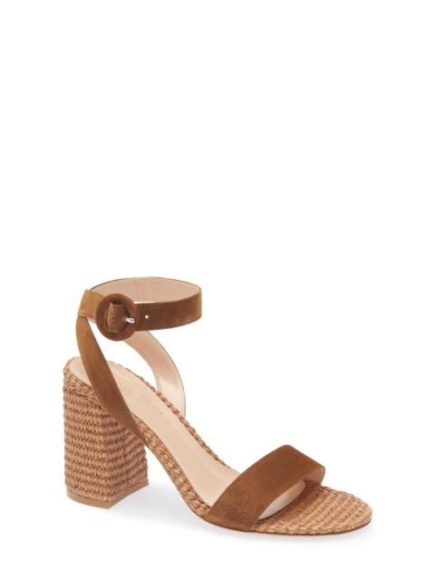 Gianvito Rossi Gianvito Rossi Camoscio Marbella Ankle Strap Sandal in Texas Cuoio at Nordstrom