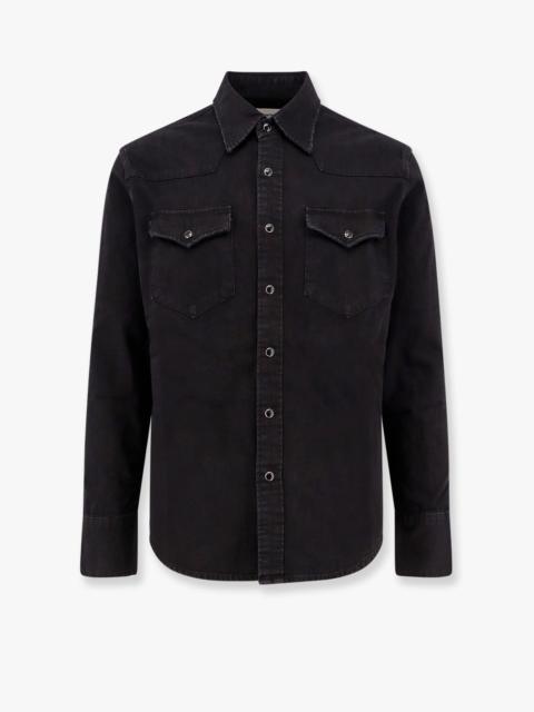 Tonywack Tonywack Washed Denim Distressed Western Shirt