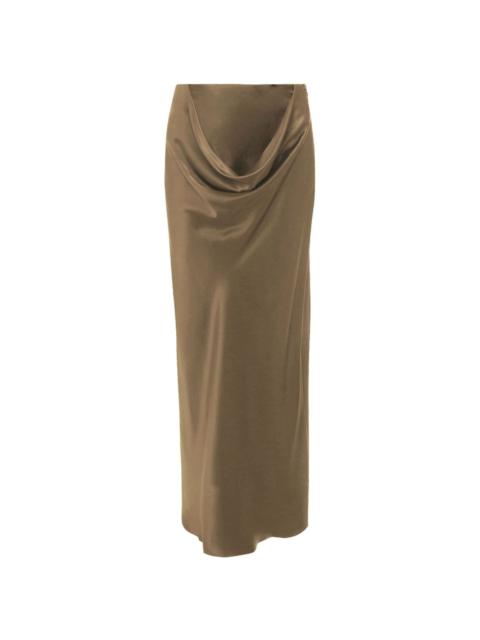 JW Anderson cowl-effect silk maxi skirt