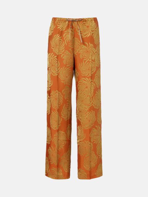 Dries Van Noten Printed wide-leg pants