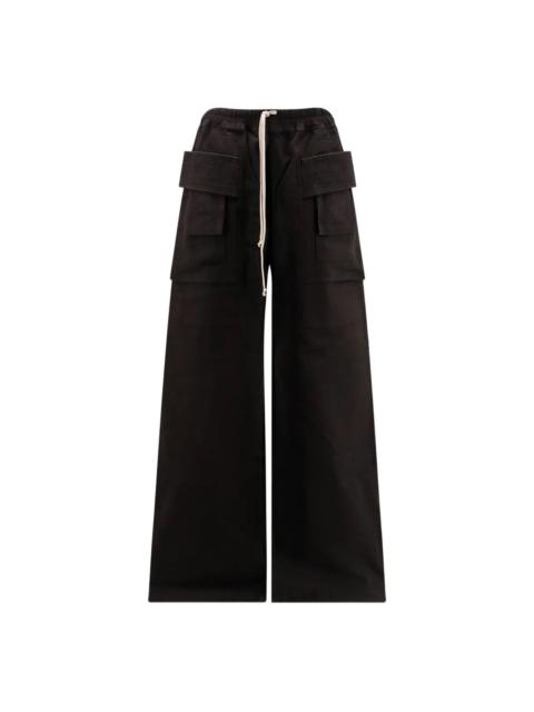 Rick Owens DRKSHDW CREATCH WIDE CARGO DRAWSTRING IN BLACK