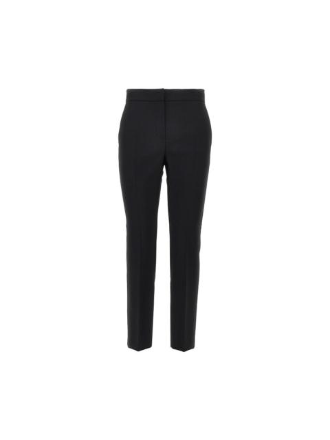 Max Mara Max Mara Stretch Wool Canvas Cropped Pants Black