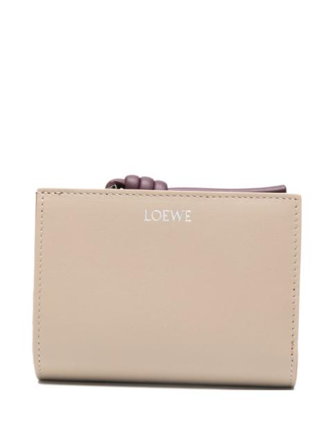 Loewe Loewe Women Knot Leather Compact Wallet