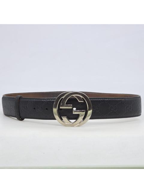 GUCCI Gucci - Guccissima Interlocking GG Buckle Belt