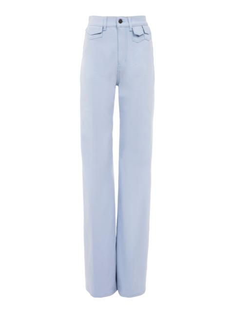 Chloé Rigid High-Rise Organic Denim Flared Jeans blue