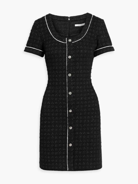 DEREK LAM 10 CROSBY Ciara embellished metallic tweed mini dress