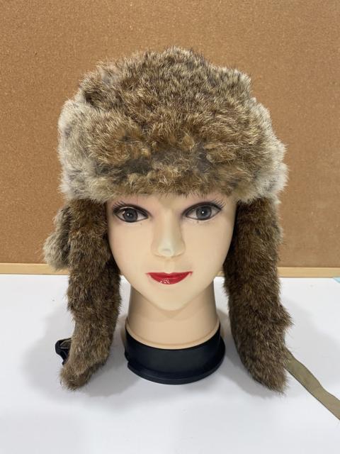 Hysteric Glamour MAD BOMBER FAUX FUR TRAPPER HAT NATURAL RABBIT TRIM
