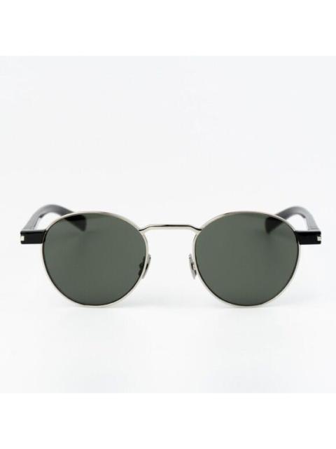 SAINT LAURENT NEW Saint Laurent SL707 001 Silver Havana Grey Oval Unisex Sunglasses