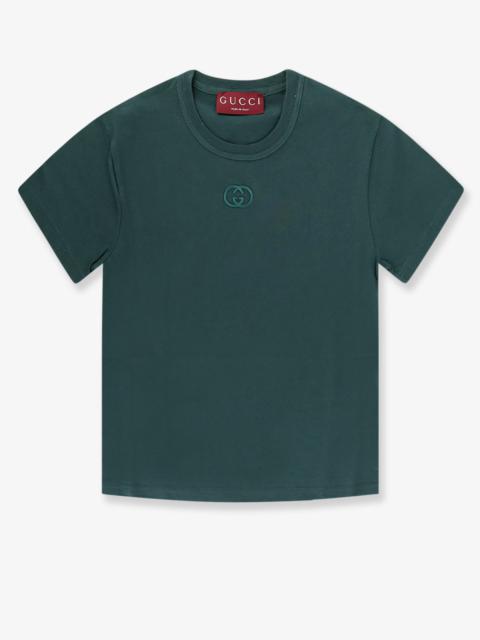 GUCCI Gucci Cotton T-Shirt With Gg Incrocio Logo Detail