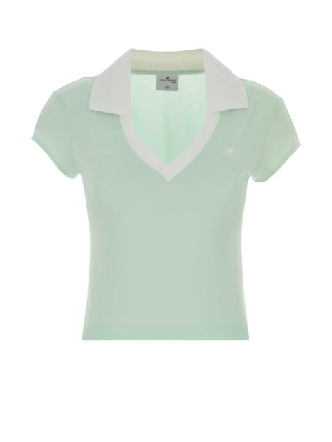courrèges Courreges Women Mint Green Polyester Polo Shirt