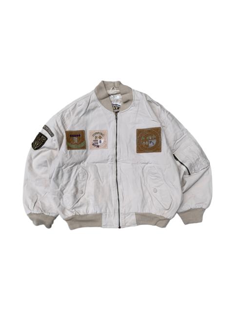 Other Designers Vintage Biesseci Patched Parachute Quilted Lined Bomber