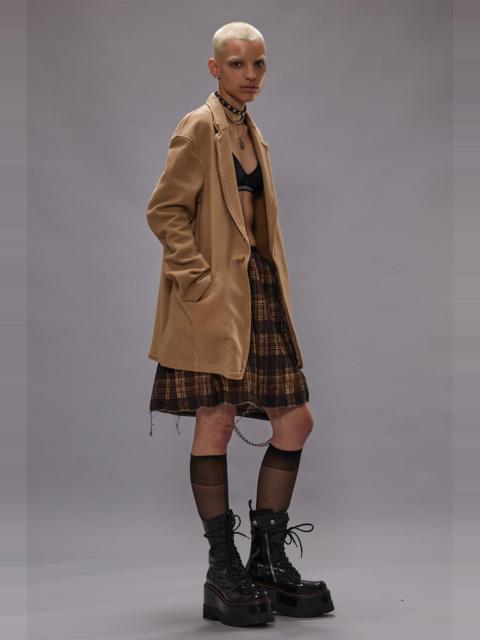 R13 FRAYED EDGE RAGGED BLAZER WITH BACKING