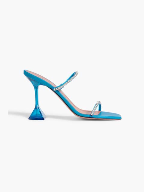 Amina Muaddi Gilda crystal-embellished PVC mules
