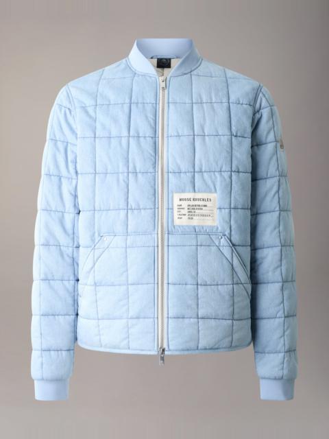 MOOSE KNUCKLES TRANSIT LINER DENIM BOMBER JACKET