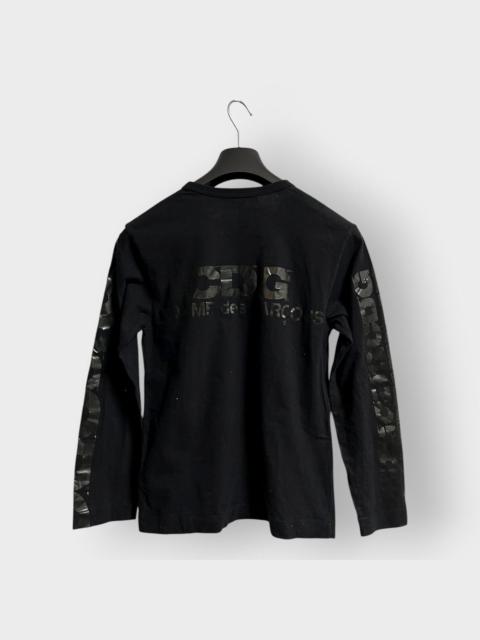 Other Designers CDG by Comme des Garcons - ARCHIVAL! 2010s Comme Des Garcons CDG Black Logo LS Tee (S)