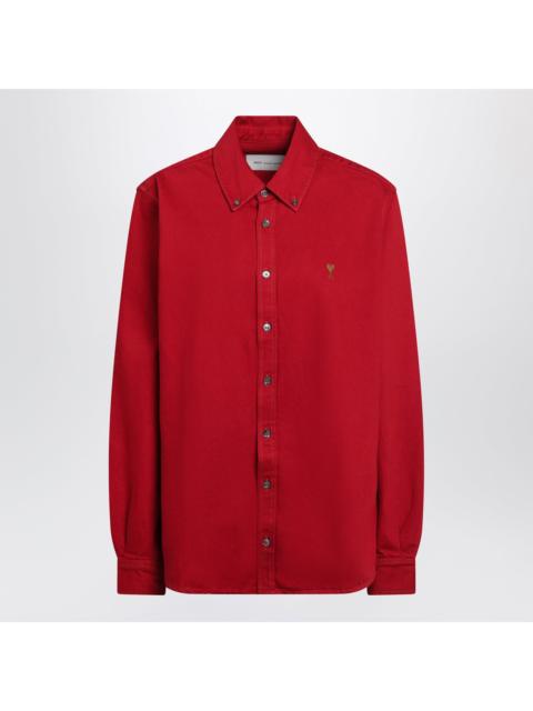 AMI Paris Ami Paris Ami De Cå“Ur Ruby Red Cotton Shirt Women