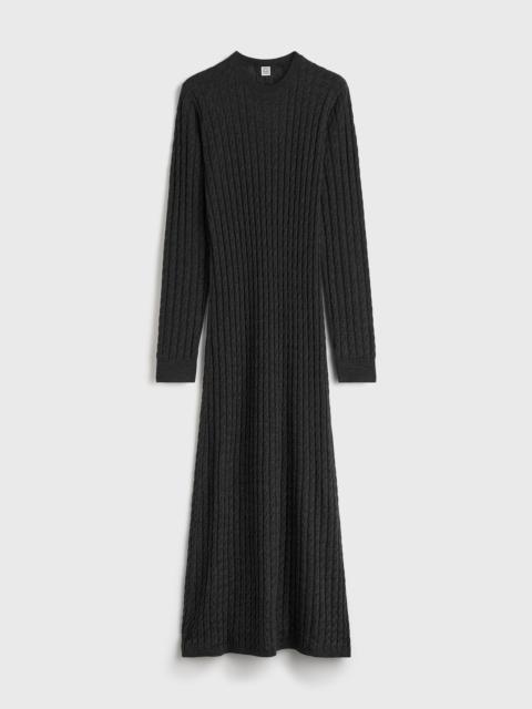 TOTEME Cable knit dress charcoal