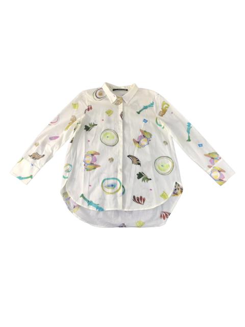 Other Designers Vintage - Maurizio Pecoraro Milano Blouse Button Up All Over Art