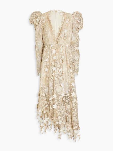 Zimmermann Embellished tulle midi dress