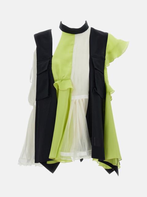 sacai Sacai Women Pannelled Top