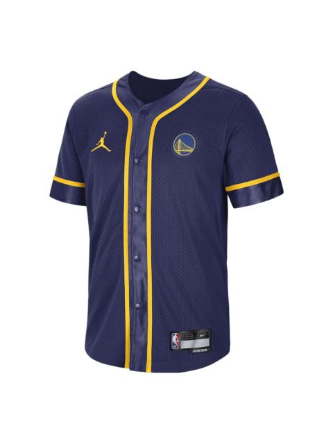 Nike Nike Golden State Warriors Dri Fit Short Sleeve Shirt 'Blue Yellow' DN9831-421