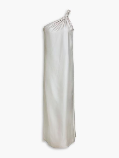 Loulou de Saison Adela one-shoulder silk-twill midi dress