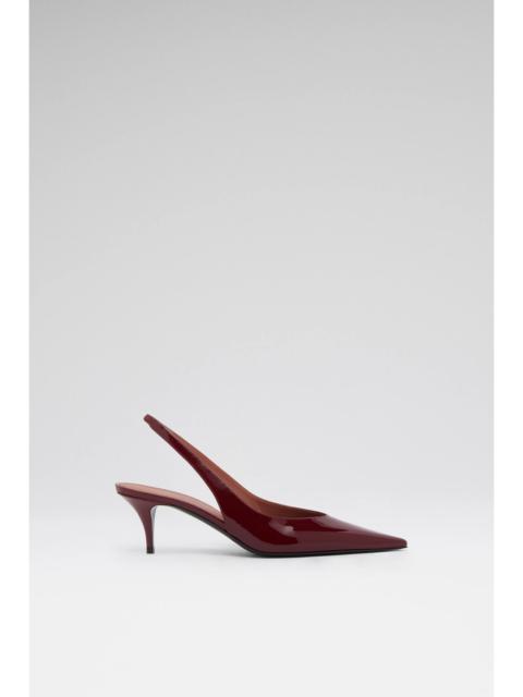 Amina Muaddi ANOK SLING 55 WINE PATENT
