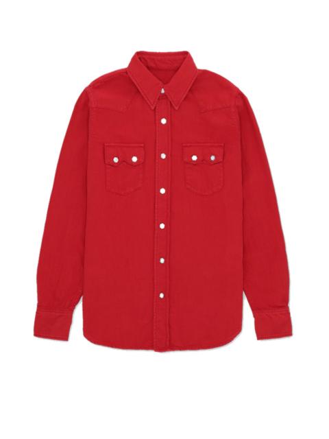 FORTELA Fortela Toledo Texan Cotton Shirt in Red at Nordstrom