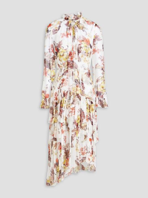 Zimmermann Tiered printed crepon midi dress
