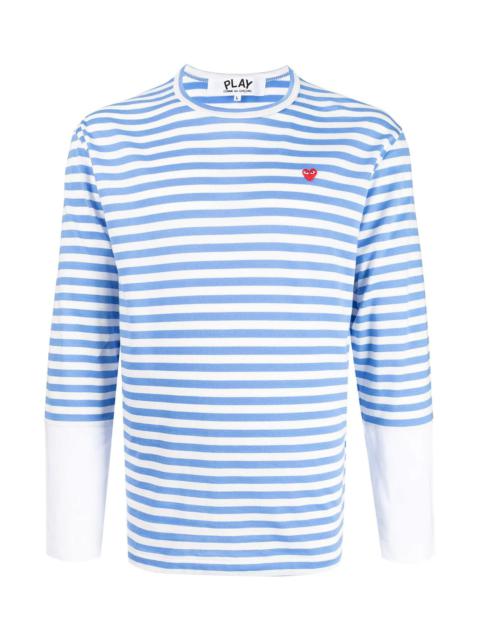 Comme des Garçons PLAY STRIPED LONG-SLEEVE T-SHIRT