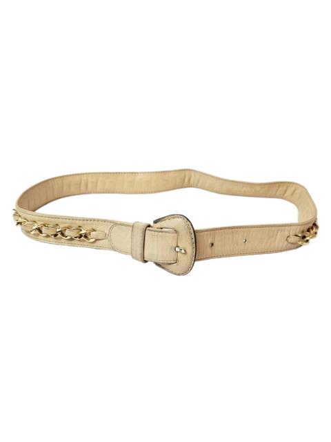 CHANEL Chanel Women's Cream and Gold Belt
