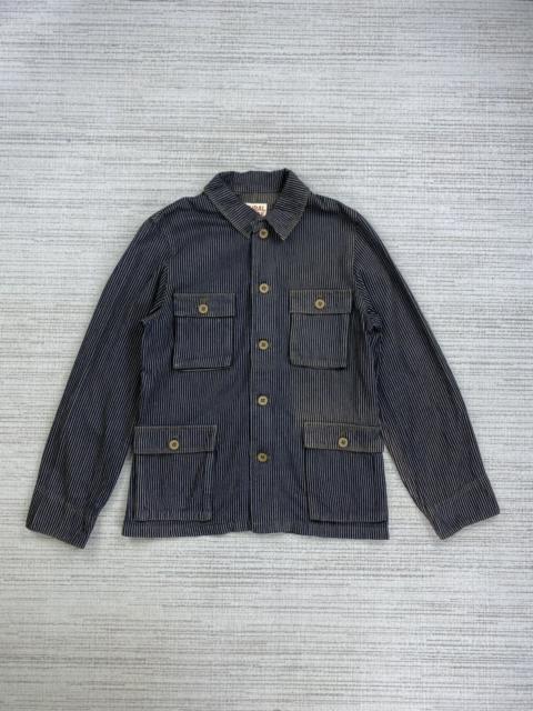 Other Designers Vintage Natural Japan Multipocket Herringbone Stripe Jacket