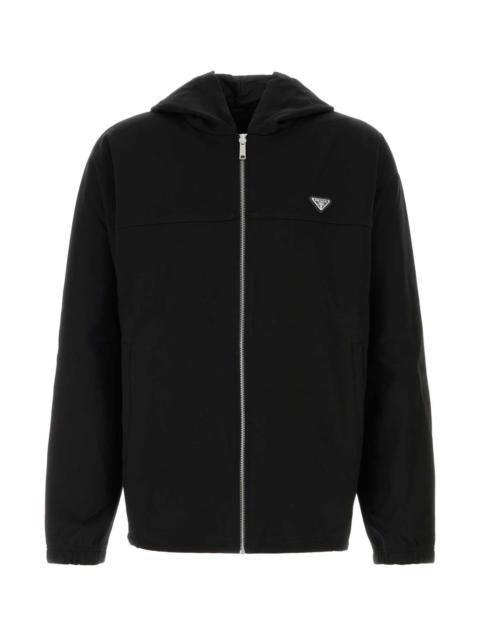 Prada Prada Men Black Stretch Jersey Reversible Sweatshirt