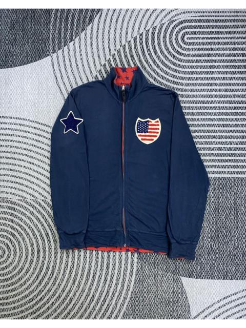 Other Designers Vintage Hydrogen Flag Embroidered Zipper Jacket