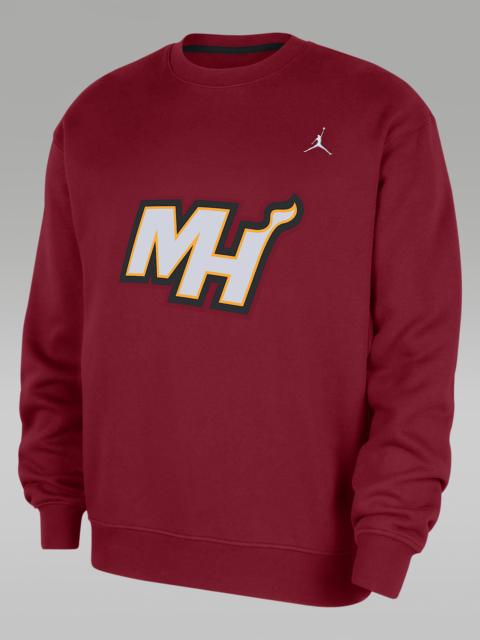 Jordan Miami Heat Statement Essentials Men's Jordan NBA Fleece Crew-Neck Sweatshirt