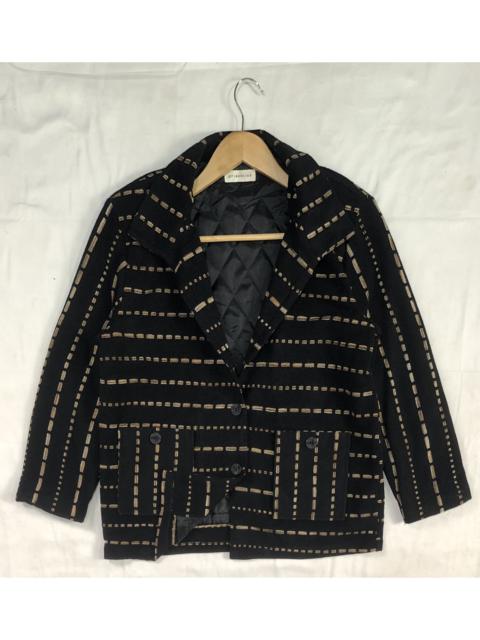 Other Designers Archival Clothing - VTG FINANCIER DOUBLE LINING WITH STRIPE ART DESIGN JACKET