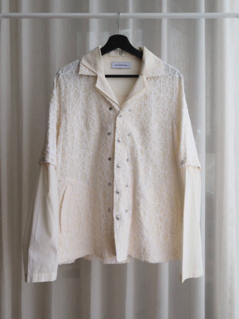 Kiko Kostadinov KIKO KOSTADINOV White Lace Embroidered Detachable Shirt