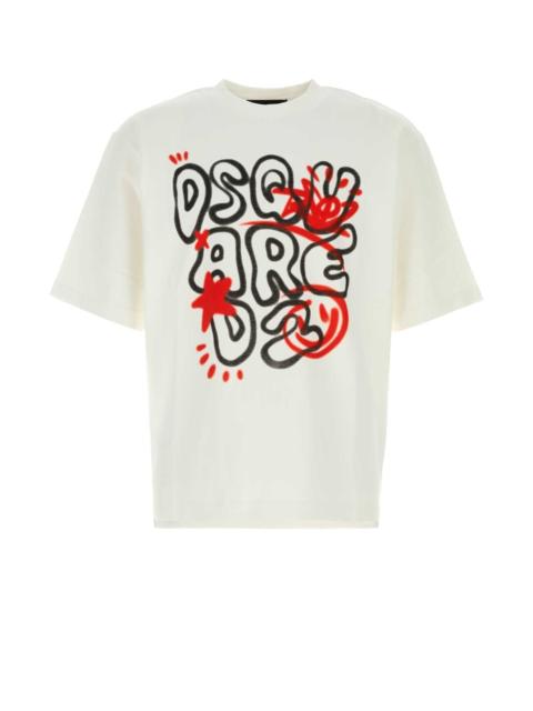 DSQUARED2 Dsquared Men White Cotton Oversize T-Shirt