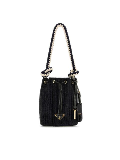 Prada Prada Black Crochet Mini Bucket Bag
