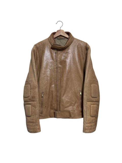GUCCI AW2001 Gucci Padded Leather Biker Jacket by Tom Ford