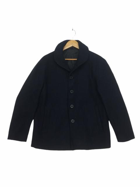 BEAMS PLUS Vtg BEAMS JAPAN DESIGNER Blue Minimalist Design Coat Jacket